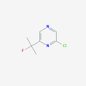 molecular formula C7H8ClFN2 B13611464 2-Chloro-6-(2-fluoropropan-2-YL)pyrazine 