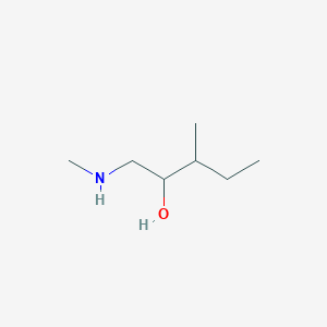 molecular formula C7H17NO B13611515 3-Methyl-1-(methylamino)pentan-2-ol 