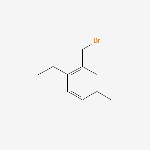 molecular formula C10H13Br B13611543 2-(Bromomethyl)-1-ethyl-4-methylbenzene 