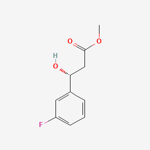 molecular formula C10H11FO3 B13611558 Methyl (r)-3-(3-fluorophenyl)-3-hydroxypropanoate 