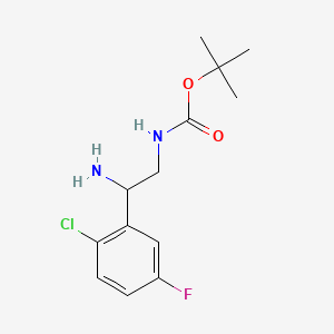 tert-butyl N-[2-amino-2-(2-chloro-5-fluorophenyl)ethyl]carbamate