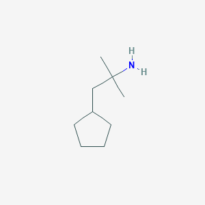 molecular formula C9H19N B13611567 1-Cyclopentyl-2-methylpropan-2-amine 