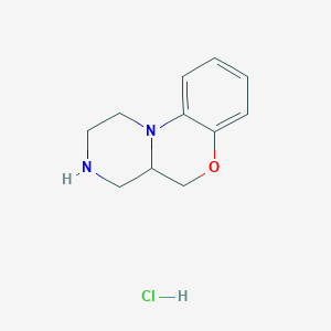 molecular formula C11H15ClN2O B13611568 8-Oxa-1,12-diazatricyclo[8.4.0.0,2,7]tetradeca-2,4,6-triene hydrochloride 