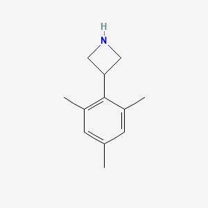 molecular formula C12H17N B13611572 3-Mesitylazetidine 