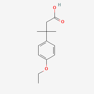 molecular formula C13H18O3 B13611586 3-(4-Ethoxyphenyl)-3-methylbutanoic acid 