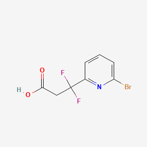 molecular formula C8H6BrF2NO2 B13611592 3-(6-Bromopyridin-2-yl)-3,3-difluoropropanoicacid 