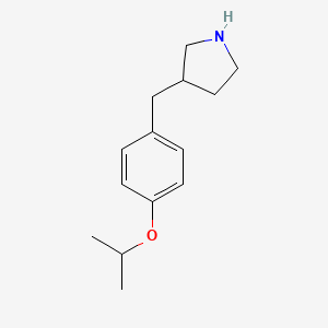 molecular formula C14H21NO B13611631 3-(4-Isopropoxybenzyl)pyrrolidine 