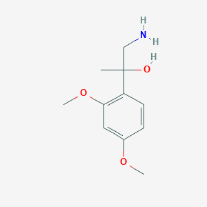 molecular formula C11H17NO3 B13611636 1-Amino-2-(2,4-dimethoxyphenyl)propan-2-ol 