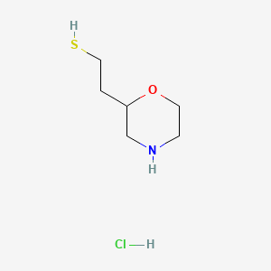 molecular formula C6H14ClNOS B13611657 2-(Morpholin-2-yl)ethane-1-thiolhydrochloride 