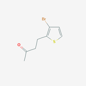 molecular formula C8H9BrOS B13611659 4-(3-Bromothiophen-2-yl)butan-2-one 