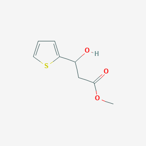 molecular formula C8H10O3S B13611711 Methyl 3-hydroxy-3-(thiophen-2-yl)propanoate 