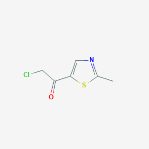 molecular formula C6H6ClNOS B13611715 2-Chloro-1-(2-methyl-1,3-thiazol-5-yl)ethan-1-one 