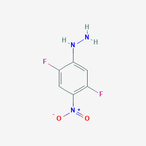 molecular formula C6H5F2N3O2 B13611732 (2,5-Difluoro-4-nitrophenyl)hydrazine 