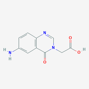 molecular formula C10H9N3O3 B13611744 2-(6-Amino-4-oxoquinazolin-3(4H)-yl)acetic acid 