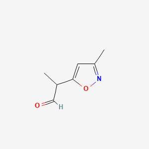 2-(3-Methyl-1,2-oxazol-5-yl)propanal