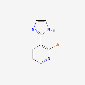 molecular formula C8H6BrN3 B13611901 2-Bromo-3-(1h-imidazol-2-yl)pyridine 