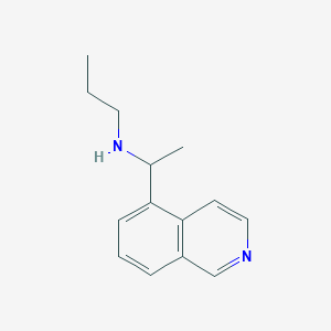 molecular formula C14H18N2 B13611950 n-(1-(Isoquinolin-5-yl)ethyl)propan-1-amine 