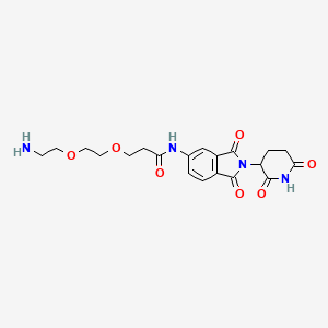 3-[2-(2-aminoethoxy)ethoxy]-N-[2-(2,6-dioxopiperidin-3-yl)-1,3-dioxoisoindol-5-yl]propanamide