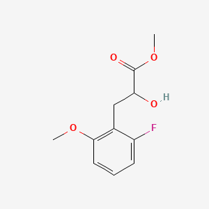 molecular formula C11H13FO4 B13611979 Methyl 3-(2-fluoro-6-methoxyphenyl)-2-hydroxypropanoate 