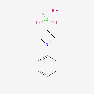 molecular formula C9H10BF3KN B13612020 Potassium trifluoro(1-phenylazetidin-3-yl)borate 