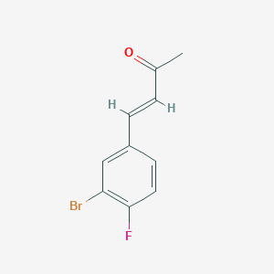 molecular formula C10H8BrFO B13612038 4-(3-Bromo-4-fluorophenyl)but-3-en-2-one 