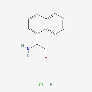 molecular formula C12H13ClFN B13612096 2-Fluoro-1-(naphthalen-1-yl)ethan-1-aminehydrochloride 