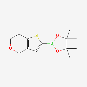 4,4,5,5-tetramethyl-2-{4H,6H,7H-thieno[3,2-c]pyran-2-yl}-1,3,2-dioxaborolane