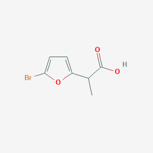 molecular formula C7H7BrO3 B13612112 2-(5-Bromofuran-2-yl)propanoic acid 