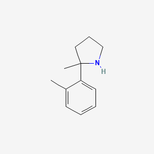 molecular formula C12H17N B13612124 2-Methyl-2-(o-tolyl)pyrrolidine 