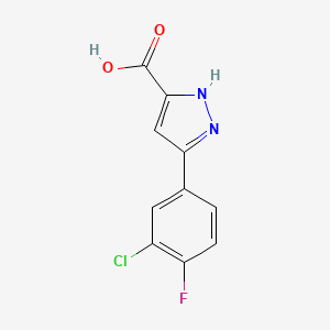 5-(3-chloro-4-fluorophenyl)-1H-pyrazole-3-carboxylic acid