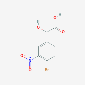 molecular formula C8H6BrNO5 B13612140 2-(4-Bromo-3-nitrophenyl)-2-hydroxyacetic acid 