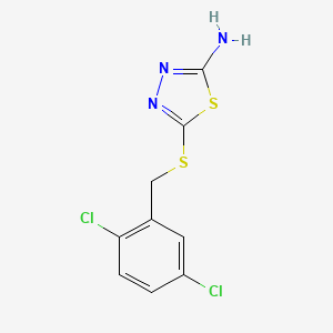 molecular formula C9H7Cl2N3S2 B1361215 5-[(2,5-二氯苄基)硫]-1,3,4-噻二唑-2-胺 CAS No. 345993-15-9