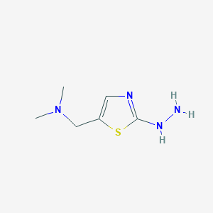 molecular formula C6H12N4S B13612153 1-(2-Hydrazinylthiazol-5-yl)-N,N-dimethylmethanamine 