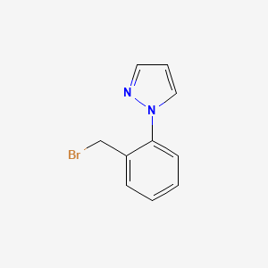 molecular formula C10H9BrN2 B13612178 1-[2-(bromomethyl)phenyl]-1H-pyrazole 