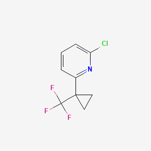 molecular formula C9H7ClF3N B13612181 2-Chloro-6-[1-(trifluoromethyl)cyclopropyl]pyridine 