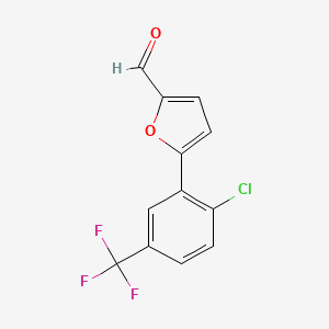 molecular formula C12H6ClF3O2 B1361219 5-[2-氯-5-(三氟甲基)苯基]-2-糠醛 CAS No. 259196-40-2