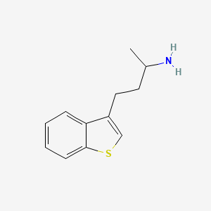 molecular formula C12H15NS B13612197 4-(Benzo[b]thiophen-3-yl)butan-2-amine 