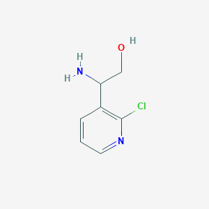 molecular formula C7H9ClN2O B13612205 2-Amino-2-(2-chloropyridin-3-yl)ethan-1-ol 