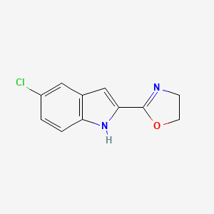 molecular formula C11H9ClN2O B13612216 2-(5-Chloro-1H-indol-2-yl)-4,5-dihydrooxazole 