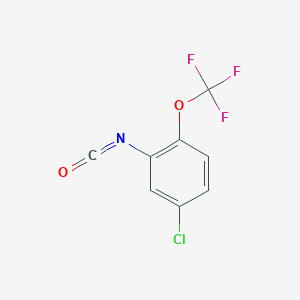 molecular formula C8H3ClF3NO2 B13612219 4-Chloro-2-isocyanato-1-(trifluoromethoxy)benzene 