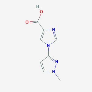 molecular formula C8H8N4O2 B13612220 1-(1-methyl-1H-pyrazol-3-yl)-1H-imidazole-4-carboxylic acid 