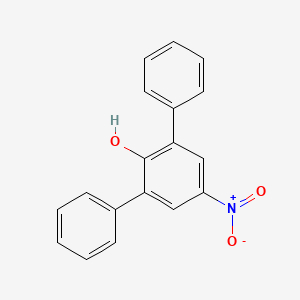molecular formula C18H13NO3 B1361223 4-硝基-2,6-二苯酚 CAS No. 2423-73-6