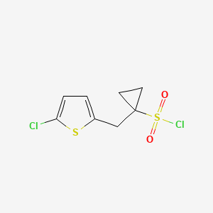 1-((5-Chlorothiophen-2-yl)methyl)cyclopropane-1-sulfonyl chloride