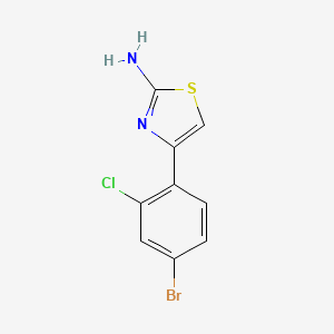 molecular formula C9H6BrClN2S B13612269 4-(4-Bromo-2-chlorophenyl)-1,3-thiazol-2-amine 