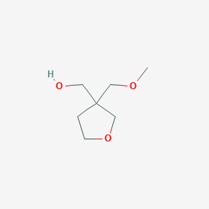 molecular formula C7H14O3 B13612338 [3-(Methoxymethyl)oxolan-3-yl]methanol 