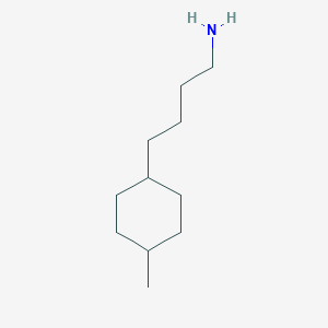 molecular formula C11H23N B13612363 4-(4-Methylcyclohexyl)butan-1-amine 