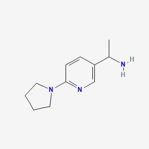 1-(6-(Pyrrolidin-1-yl)pyridin-3-yl)ethan-1-amine