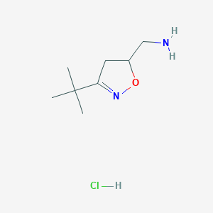 (3-Tert-butyl-4,5-dihydro-1,2-oxazol-5-yl)methanamine hydrochloride