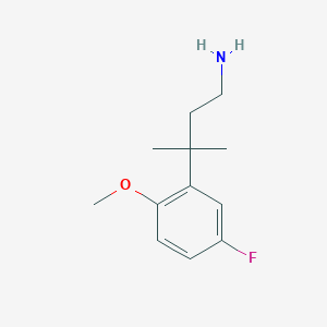 3-(5-Fluoro-2-methoxyphenyl)-3-methylbutan-1-amine