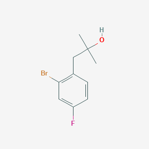 molecular formula C10H12BrFO B13612448 1-(2-Bromo-4-fluorophenyl)-2-methylpropan-2-ol 